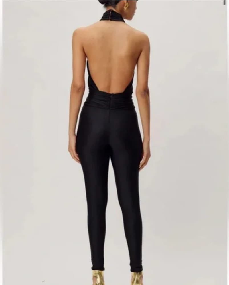 Ronny Kobo Black Catsuit Jumpsuit - Image 2