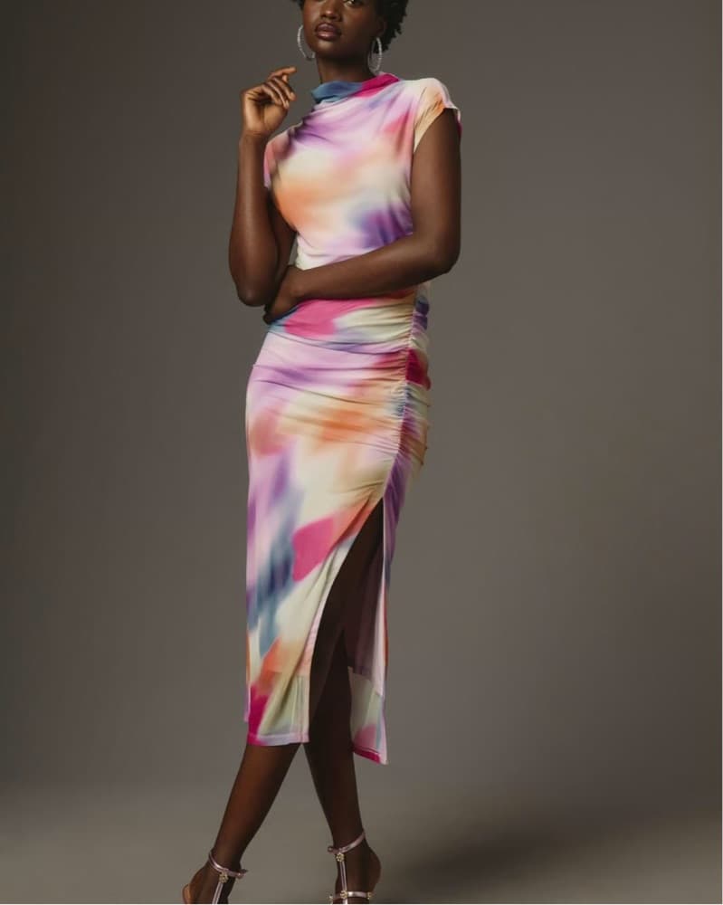 Vibrant Watercolor Maxi Dress - Image 1