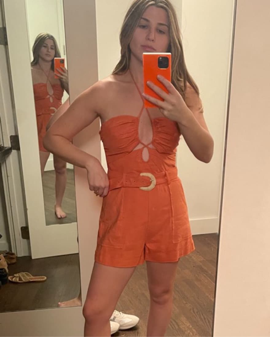 Simkhai Belted Halter Romper - Image 4