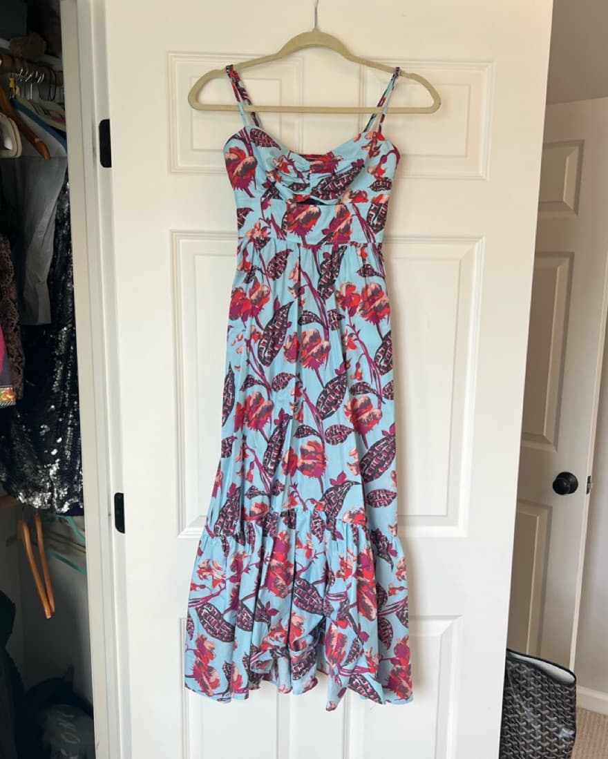 ALC Blue Floral Maxi Dress  - Image 2