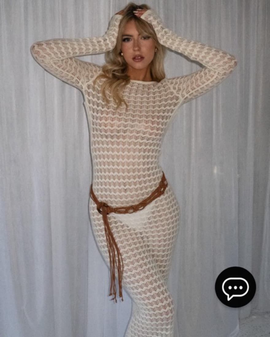 Crochet Maxi Dress - Image 1