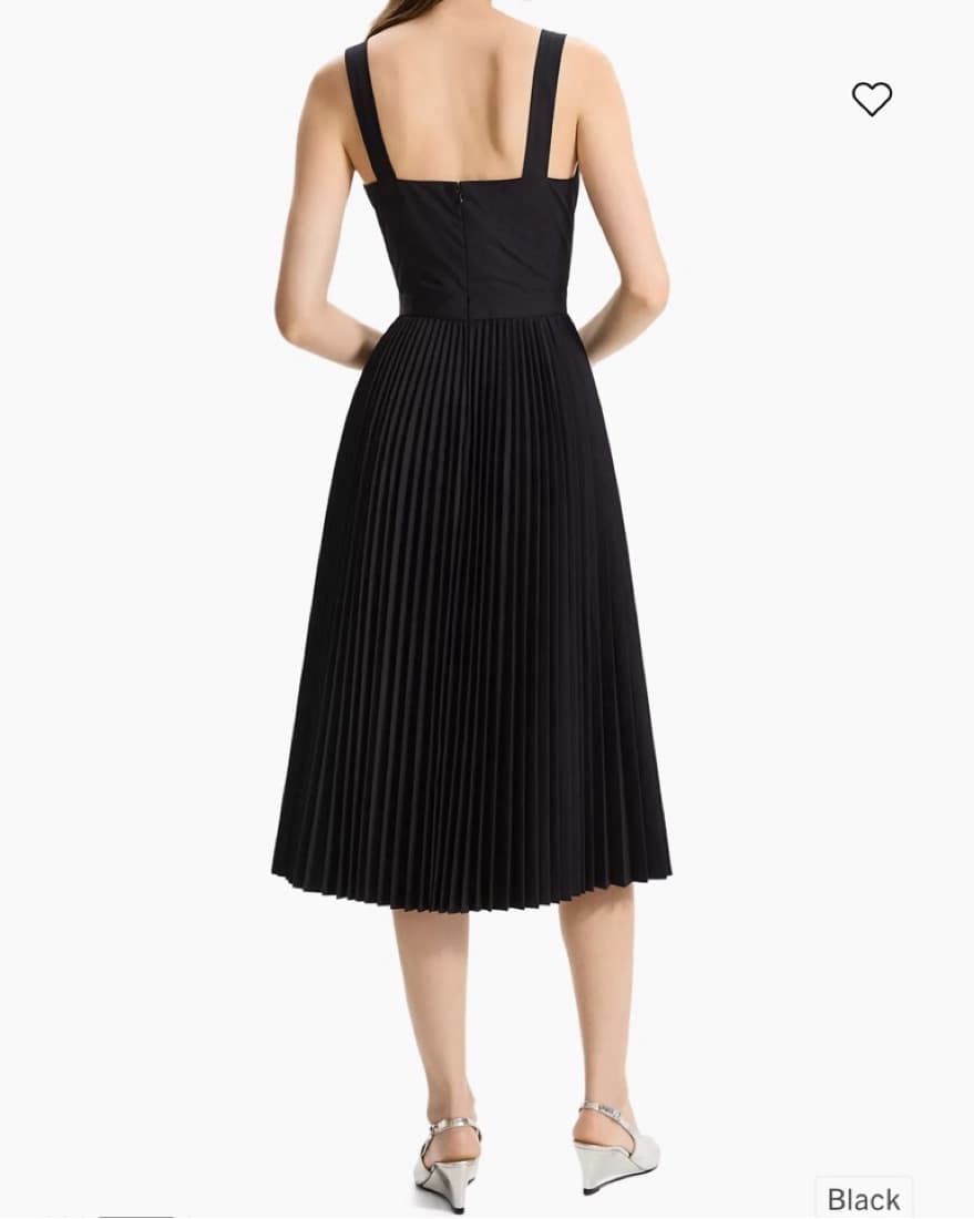 Theory Pleated Midi Dress - Image 3