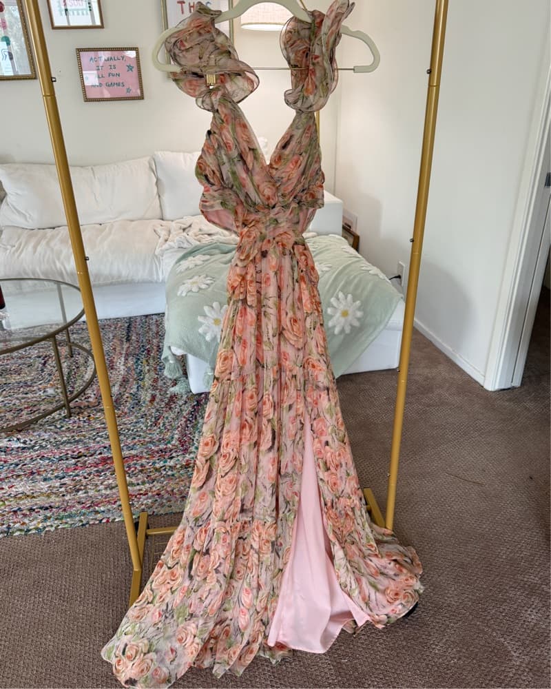 ASTR/anthropologie long floral dress - Image 3