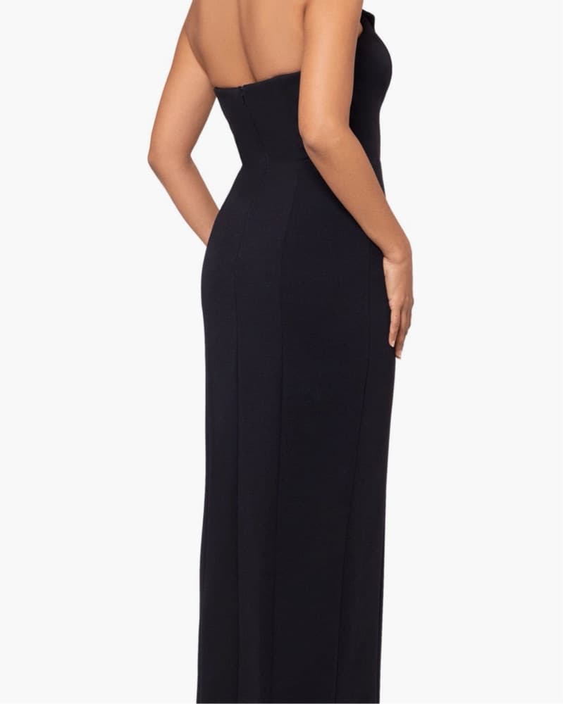 Betsy & Adam Tux Detail Strapless  - Image 4