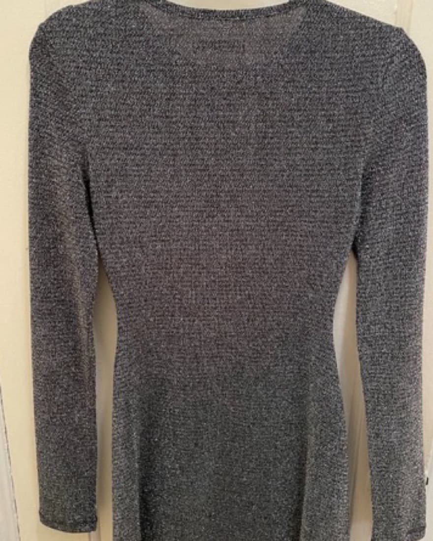 Reformation Silver Holiday Dress - Image 5