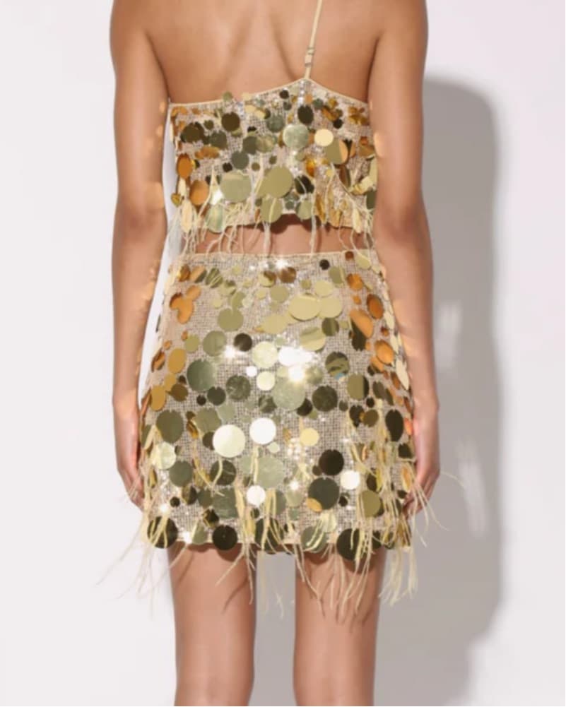 Gold Sequin Feather Set - Image 2