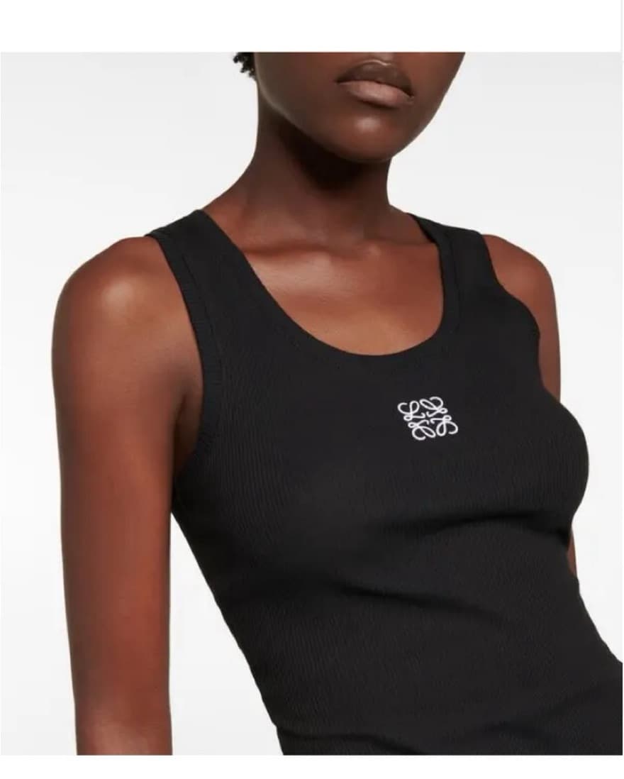 LOEWE Anagram Cotton Blend Tank Top - Image 2