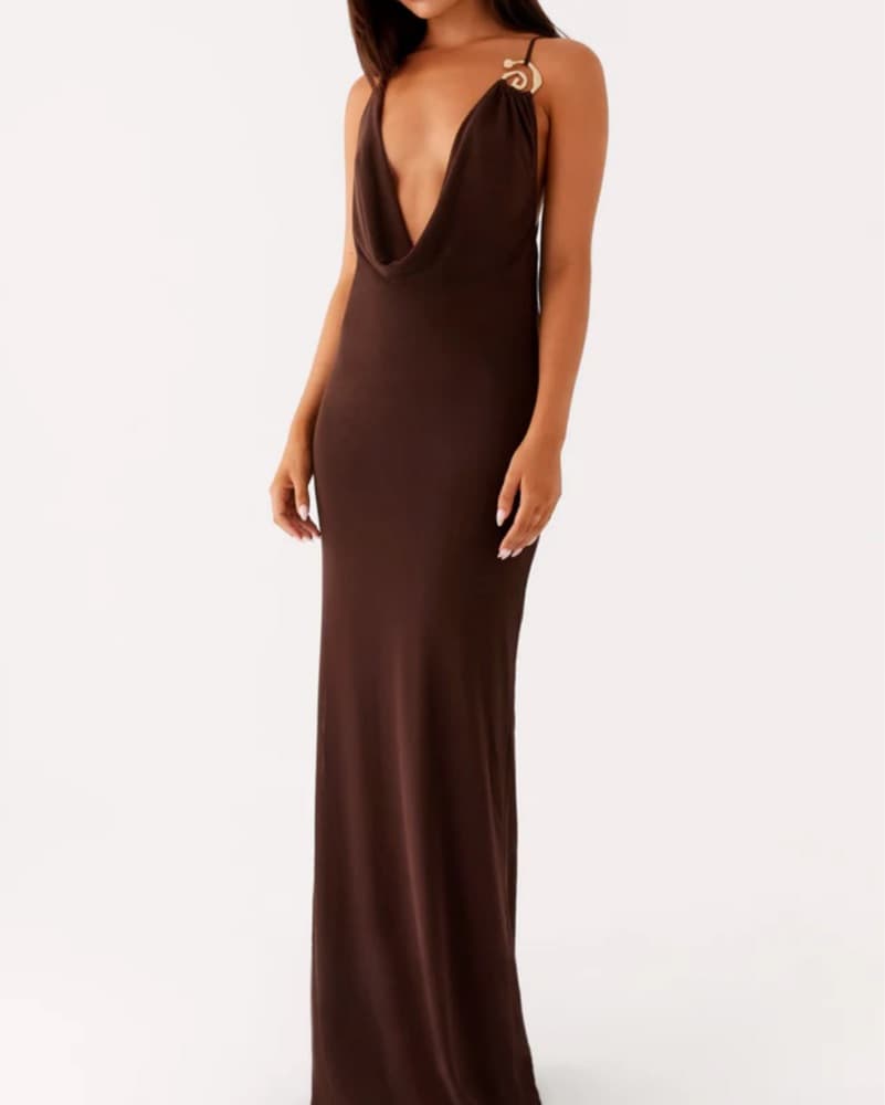 Brown Maxi Dress Peppermayo - Image 1