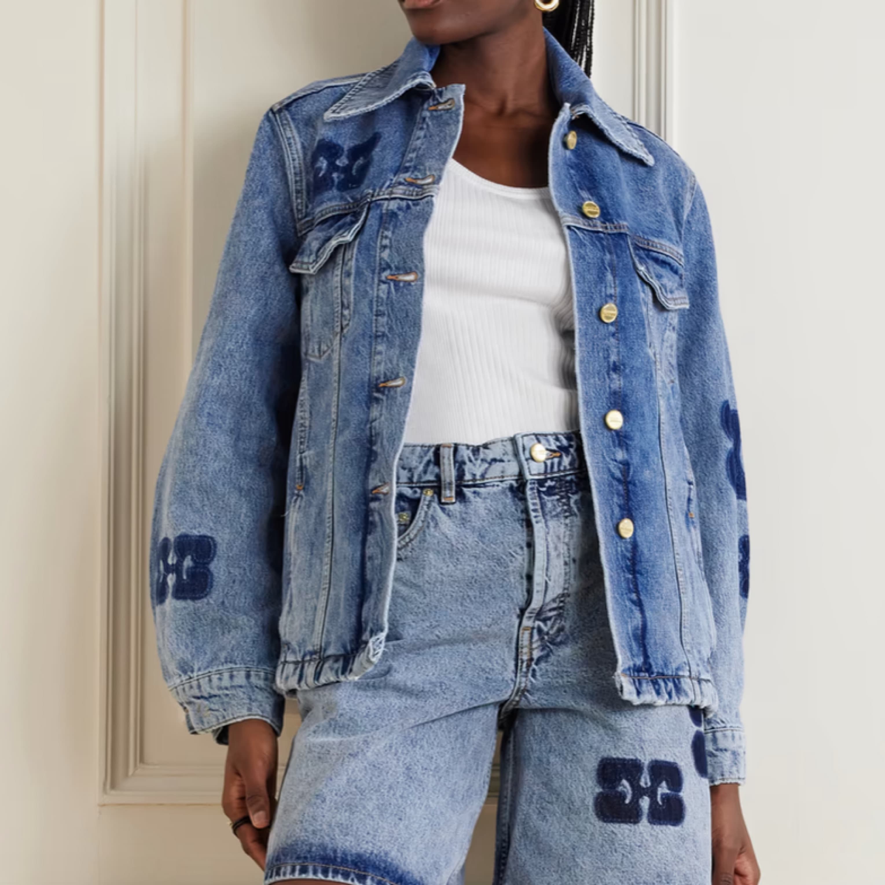 Ganni Patch Denim Jacket - Image 6
