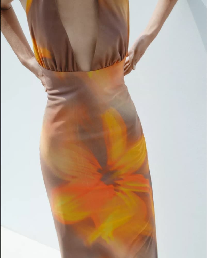 Halter Tulle Midi Dress - Image 1