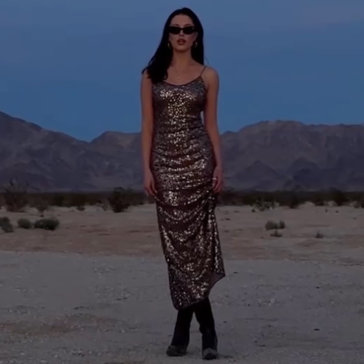 Oséree Sequin Slip Dress - Image 1