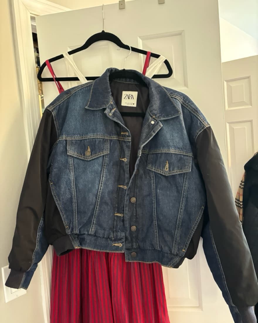 Zara Denim Bomber - Image 1