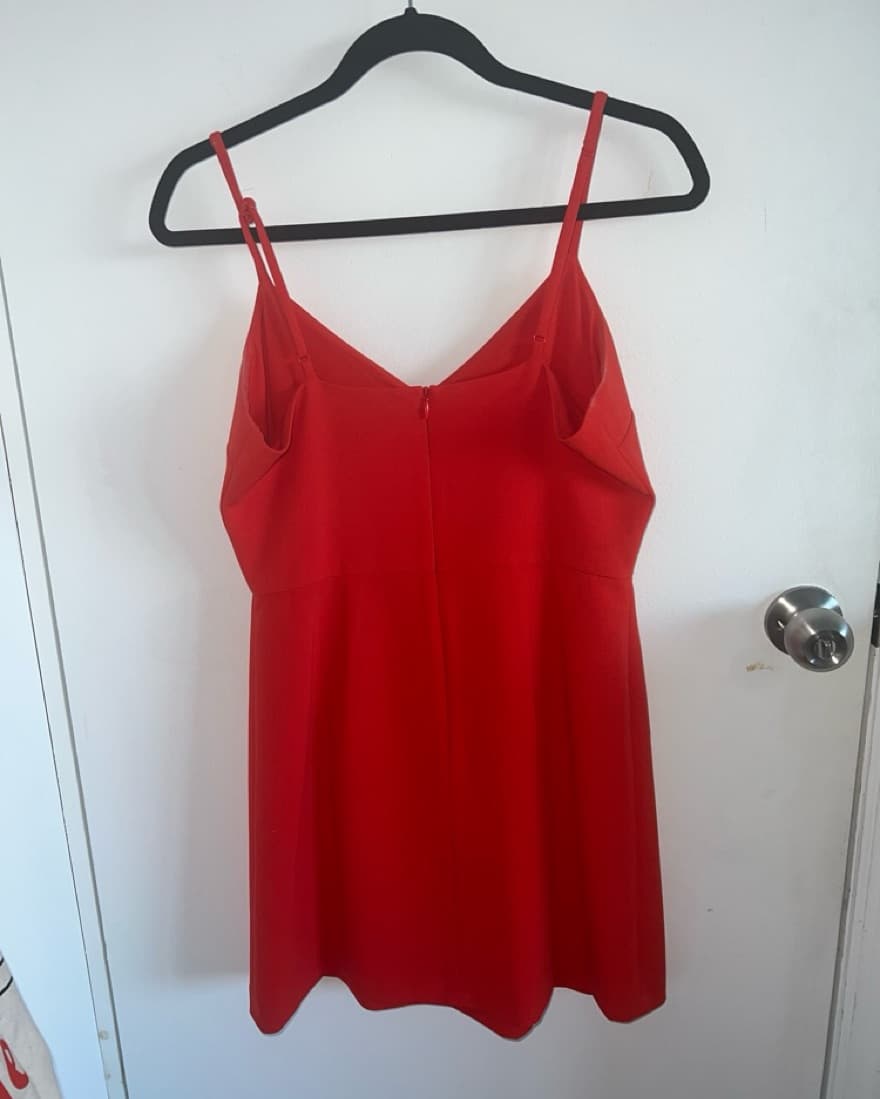French Connection Red Mini Dress Size: 8 - Image 5