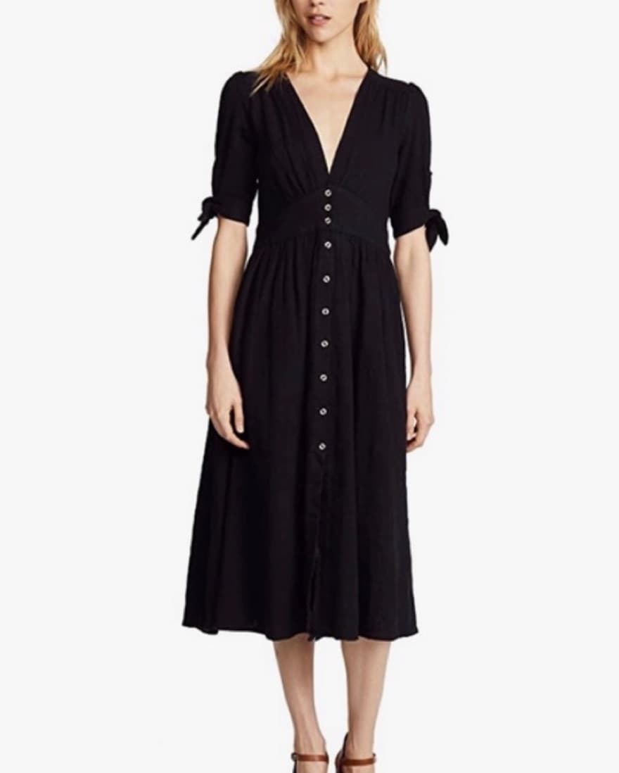 Free People black button down dress - Image 2