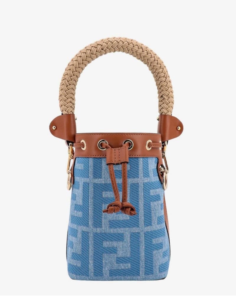 Fendi Mon Tresor Mini Denim Bucket Bag - Image 1