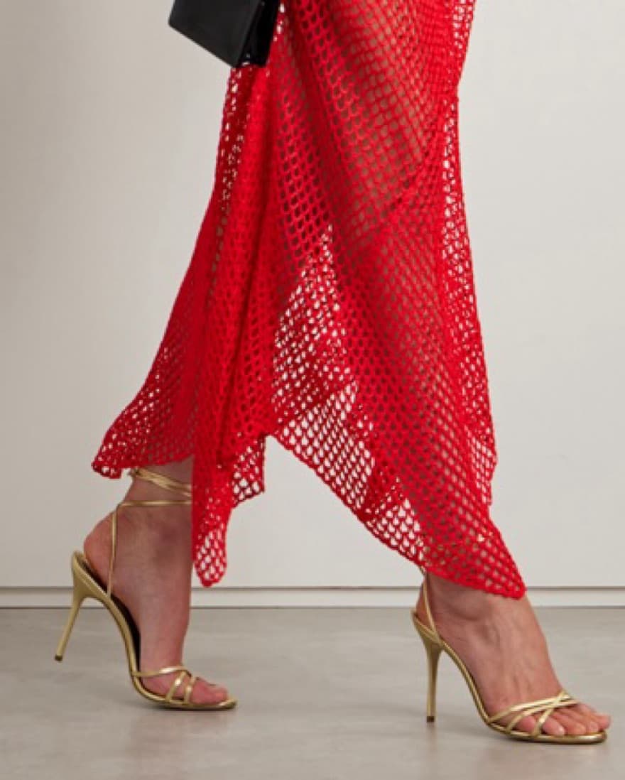 Gold Manolo Blahnik Strappy Heel - Image 2