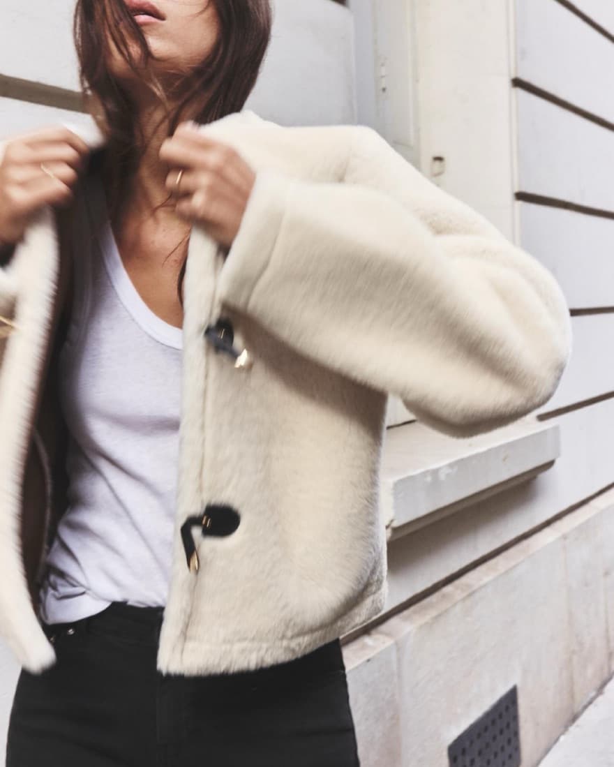 Cream Fur Jacket - Image 3