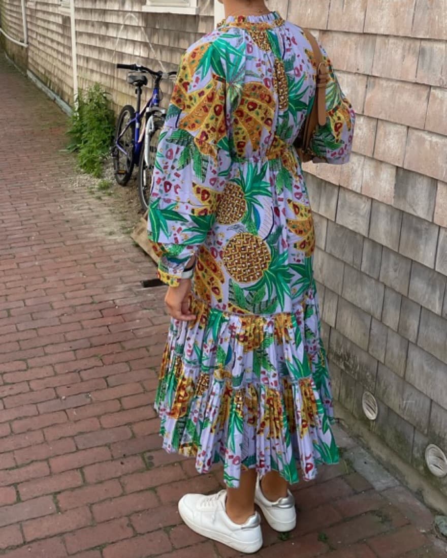 Farm Rio Lilac Mixed Fruit Midi Dress - Image 2