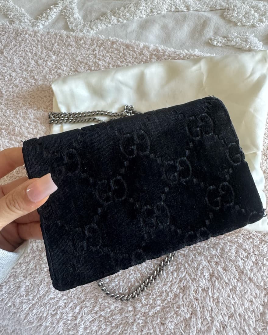 Mini Monogram Velvet Horsebit Gucci Mini - Image 4