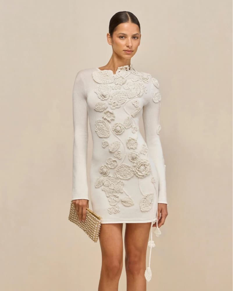 Cult Gaia Kaela White Knit Dress - Image 6