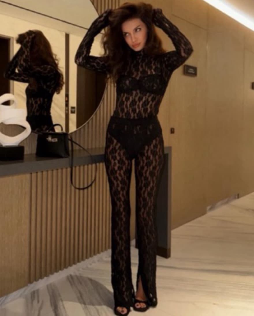 Zara Sheer Lace Pants - Image 2