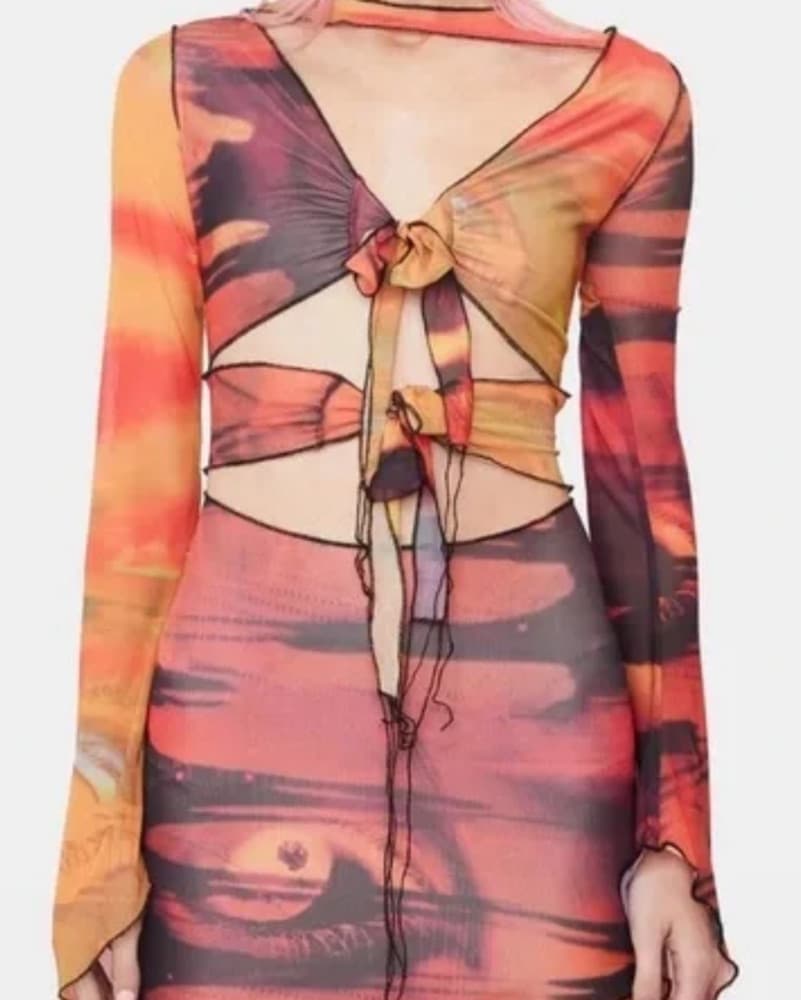 Jaded London Long Sleeve Mini Dress - Image 2
