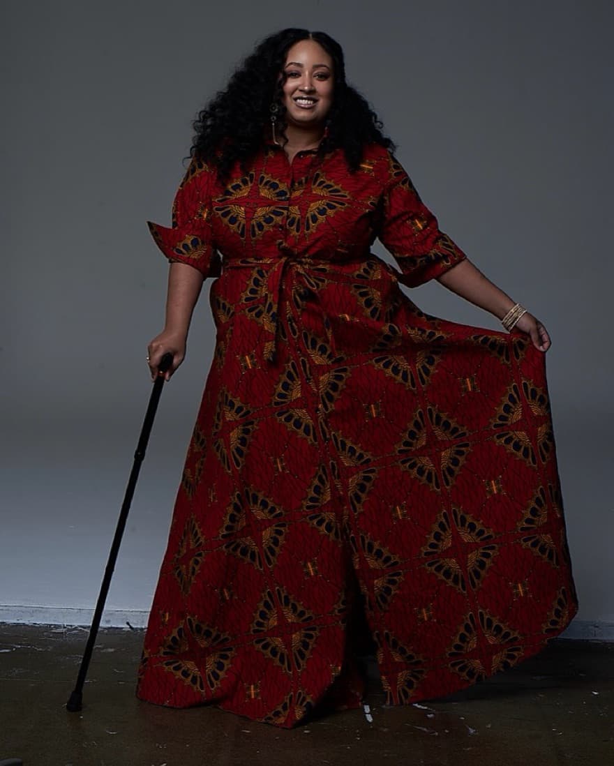 Grassfields Wax Print Red Shirtdress - Image 3