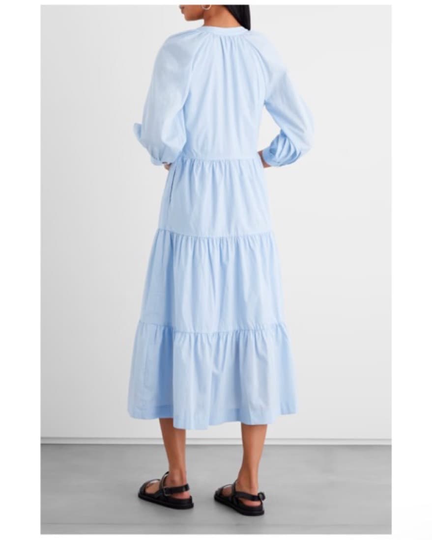 Elegant Sky Blue Midi Dress - Iris & Ink - Image 2