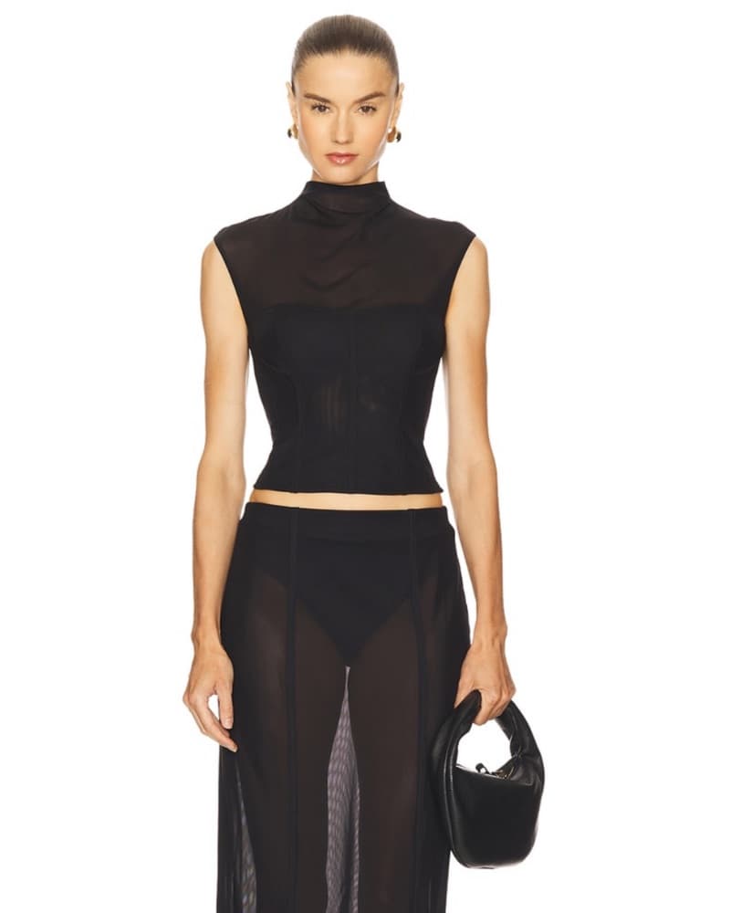 Camila Coelho Black Sleeveless Top - Image 3