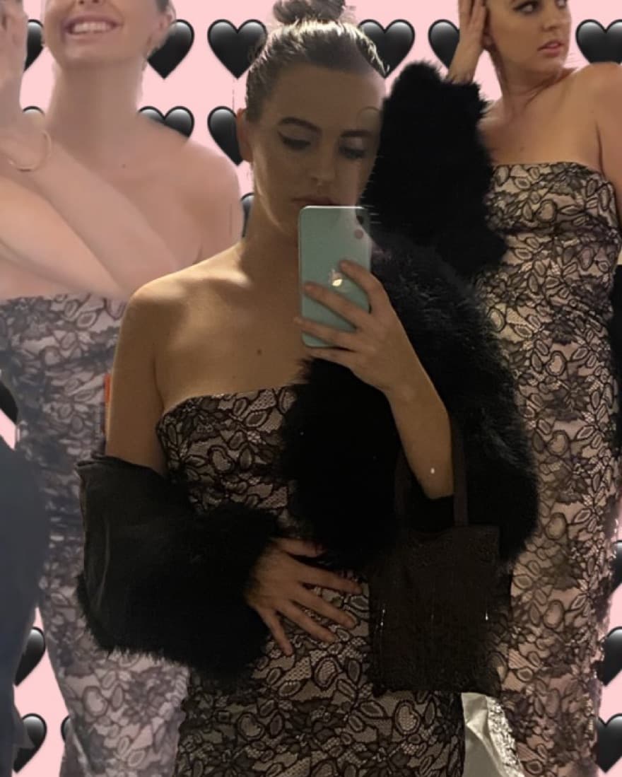 Black & Baby Pink Gown 🖤 - Image 2