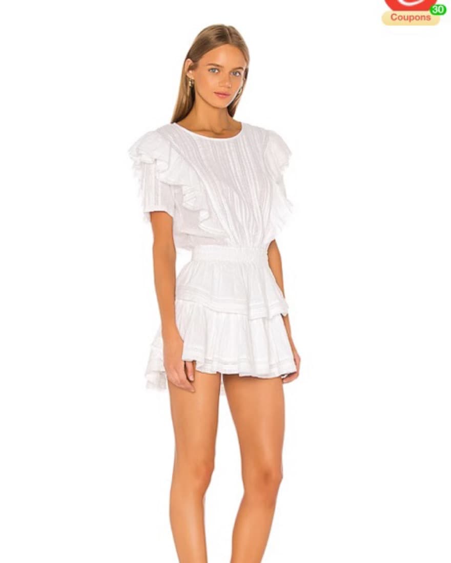 LoveShackFancy White Natasha Dress - Image 2