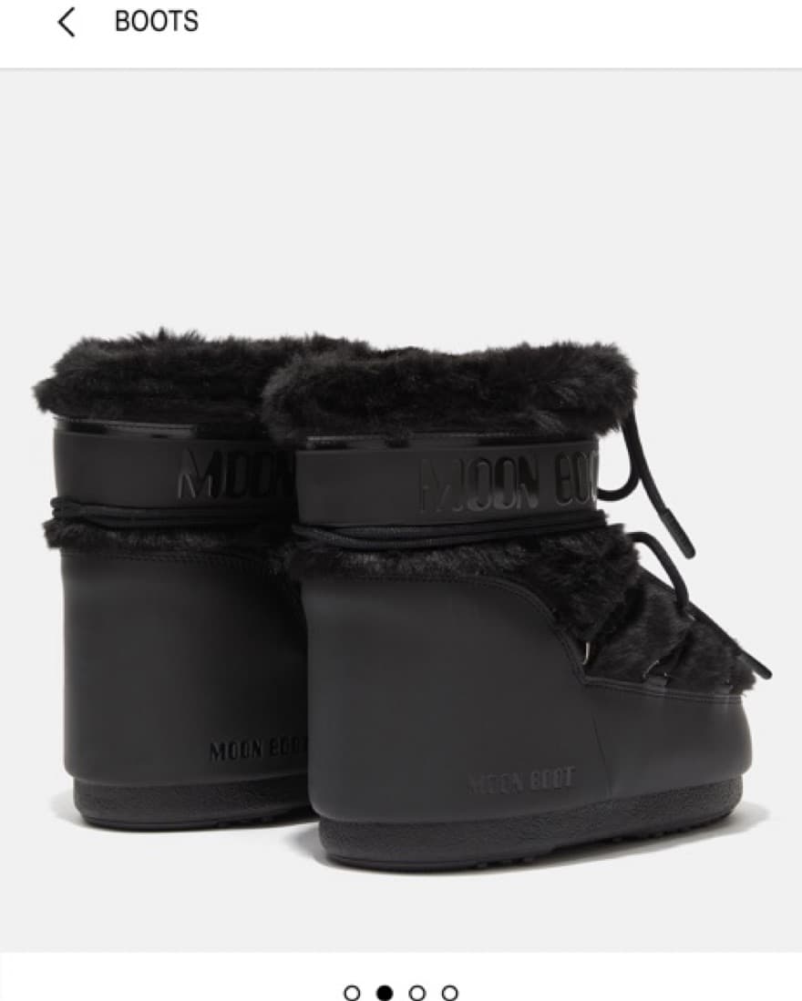 Icon Low Black Faux Fur Boots - Image 2