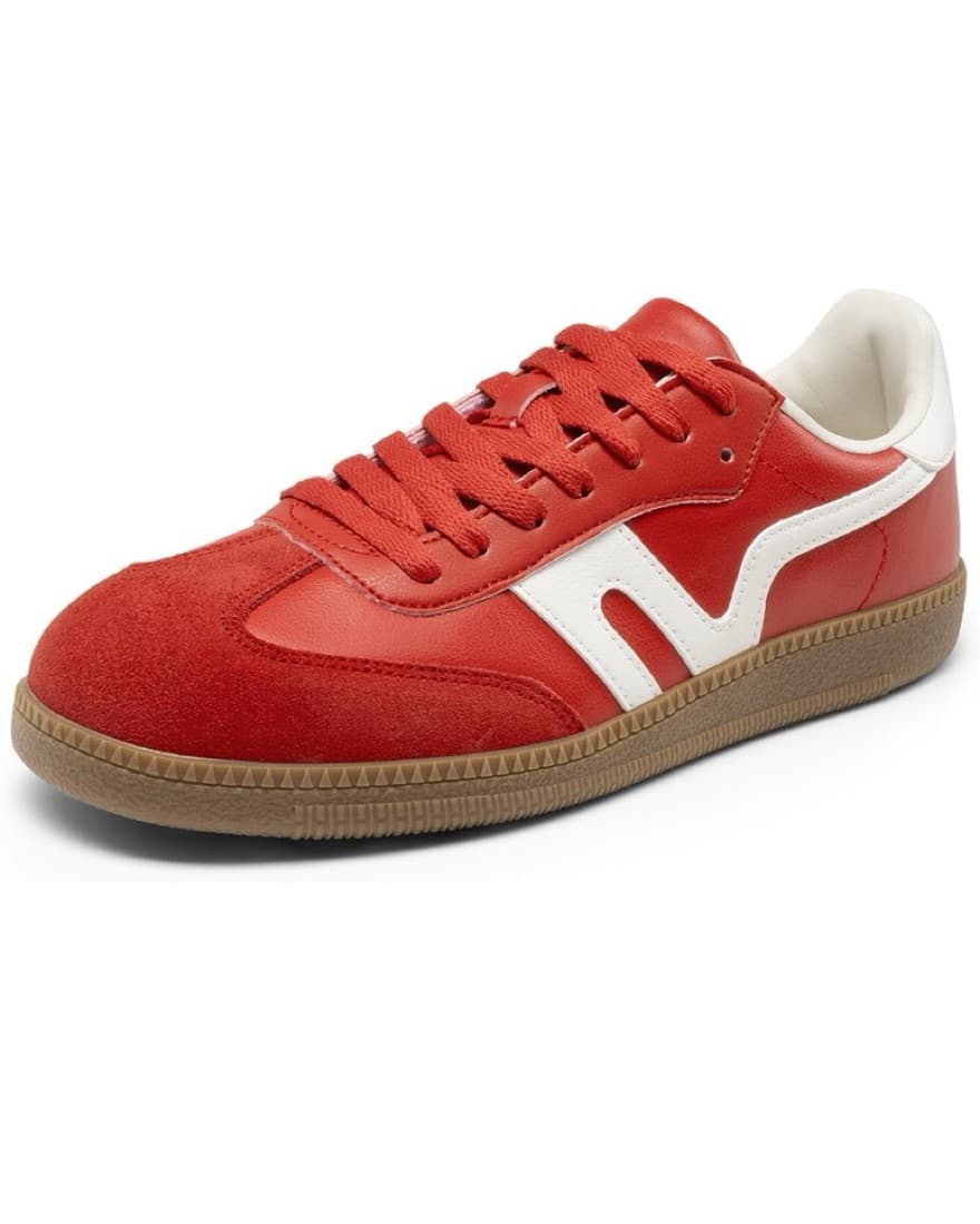 Red Samba Inspired Sneakers - Image 1