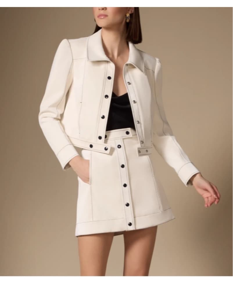 Cinq a Sept White Skirt & Jacket Set - Image 2