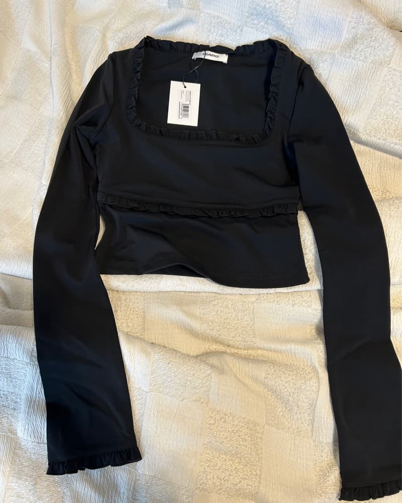 Danielle Guizio Black Long Sleeve Top - Image 3