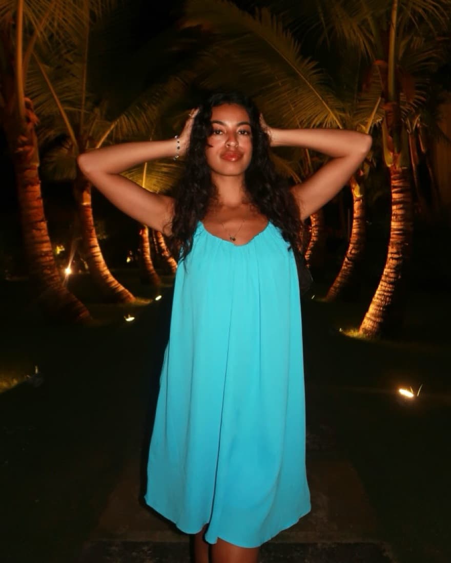 Turquoise Blue Vacation Dress - Image 4