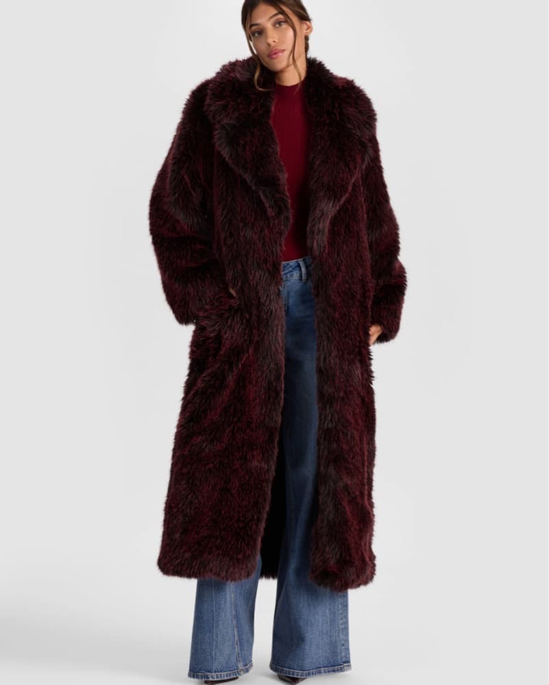 Alice + Olivia Marvin Faux fur maxi Coat - Image 5