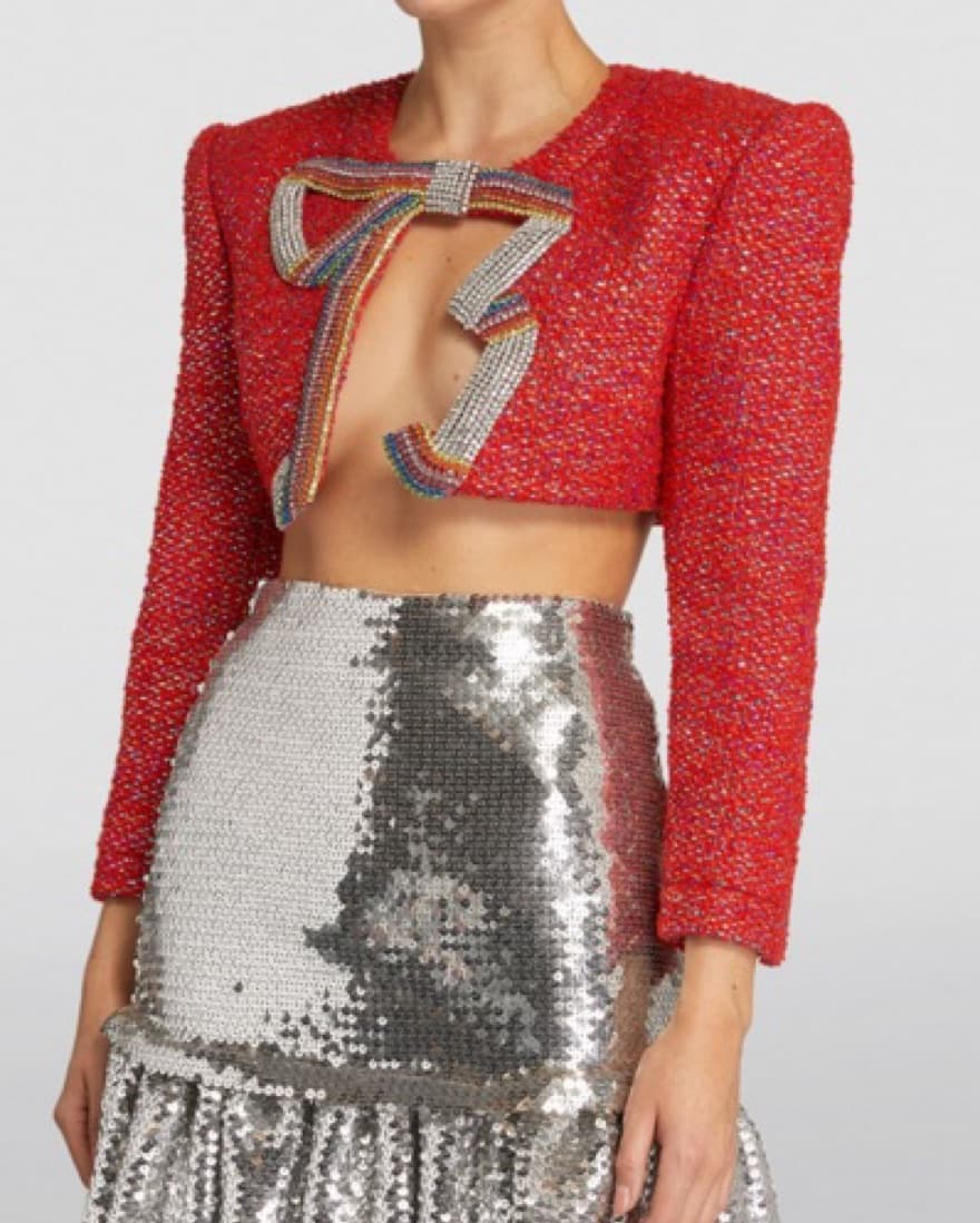 AREA NYC Cropped Bow Jacket (New Years) - Image 1