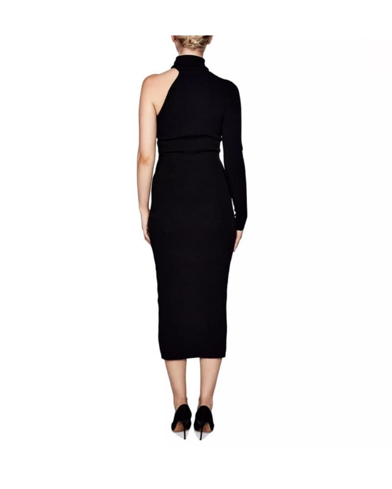 Bardot Black Asymetrical Dress  - Image 3