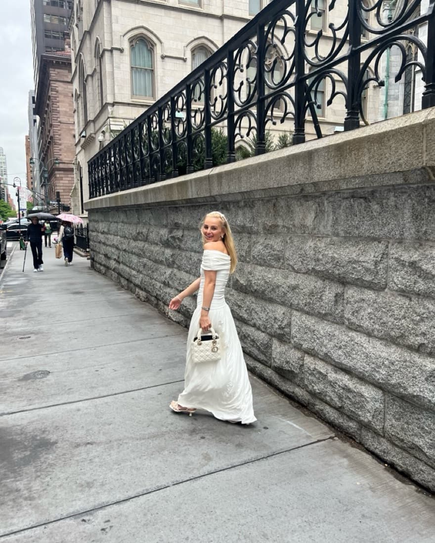 White Drop Waist Dress - Image 2