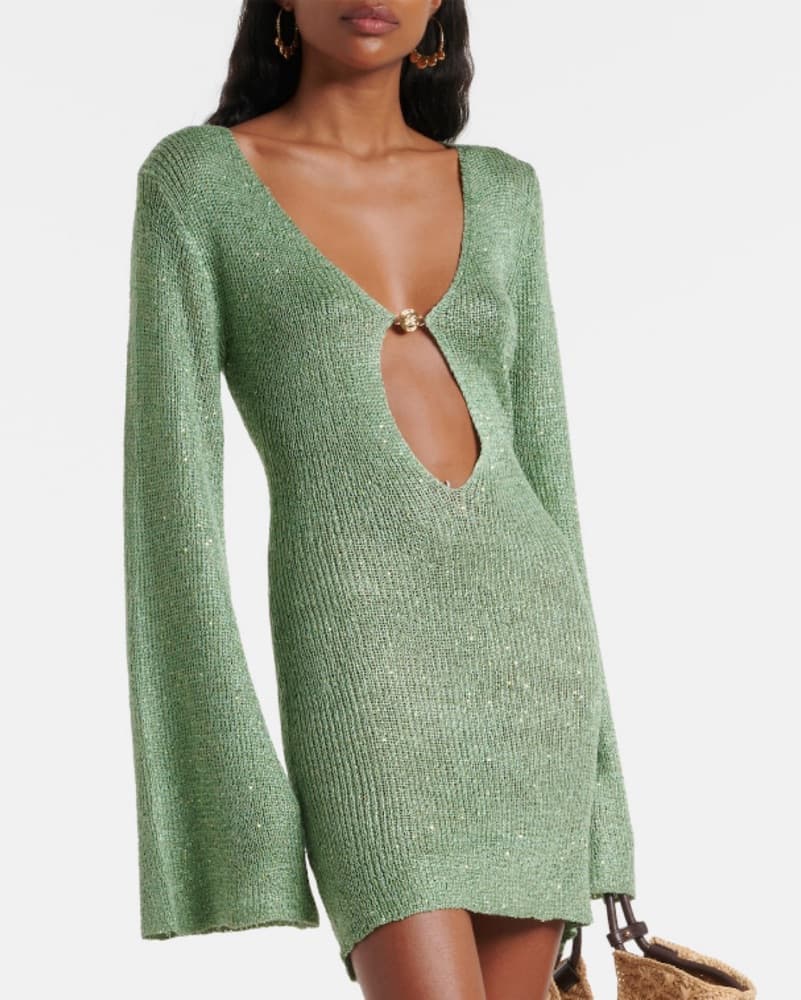 BANANHOT Sequin Knit Mini Dress Coverup - Image 1