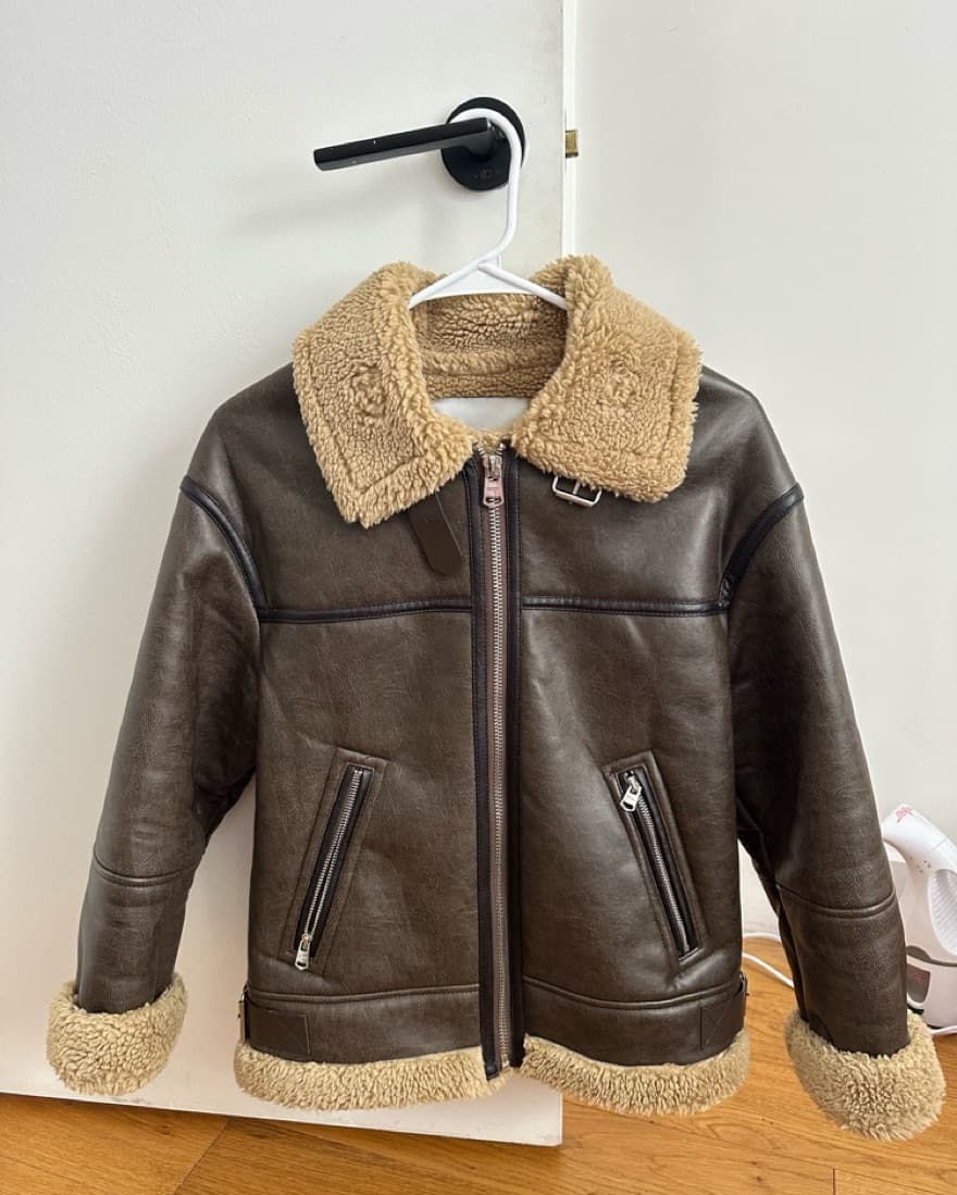 Bershka Brown Leather Jacket - Image 2