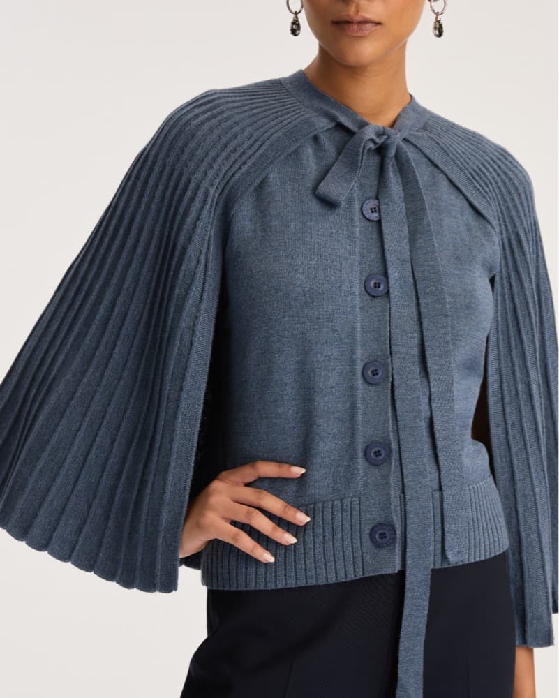 Oscar De La Renta Capelet Knit Sweater - Image 1