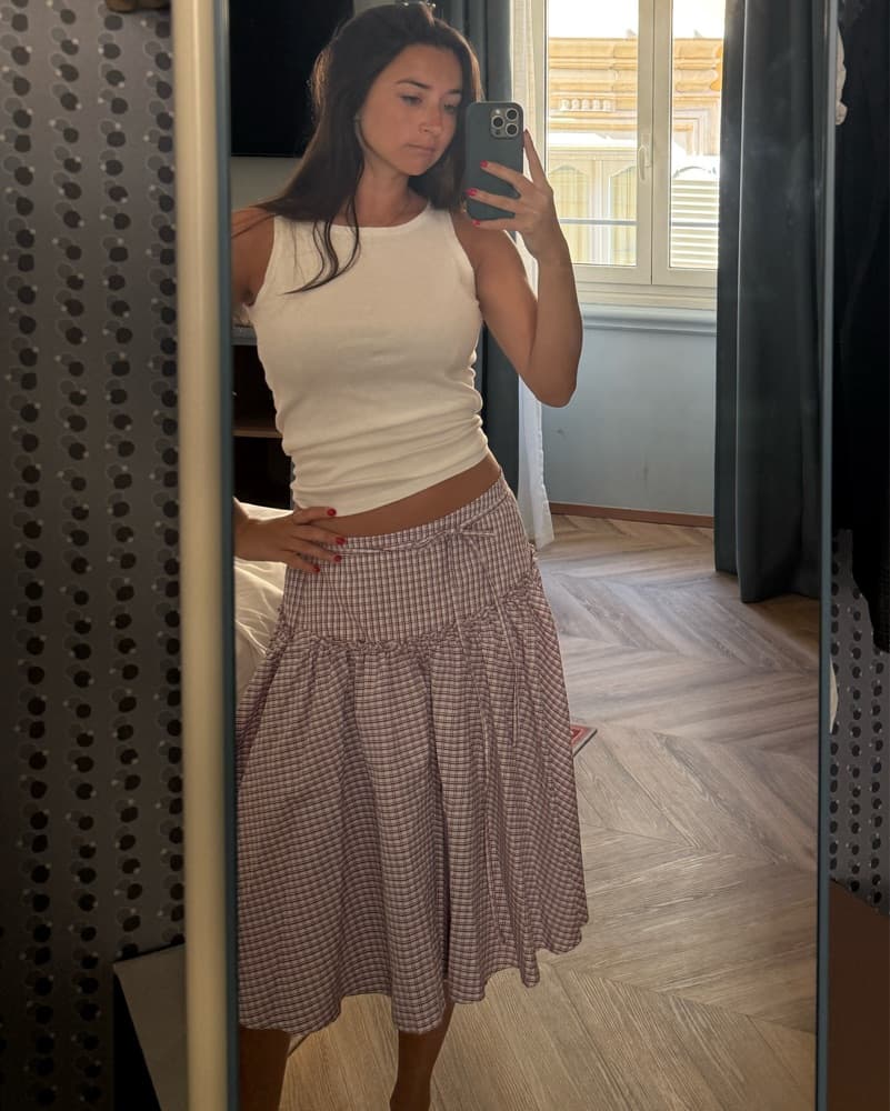 Mode Mischief Costes Plaid Midi Skirt  - Image 6