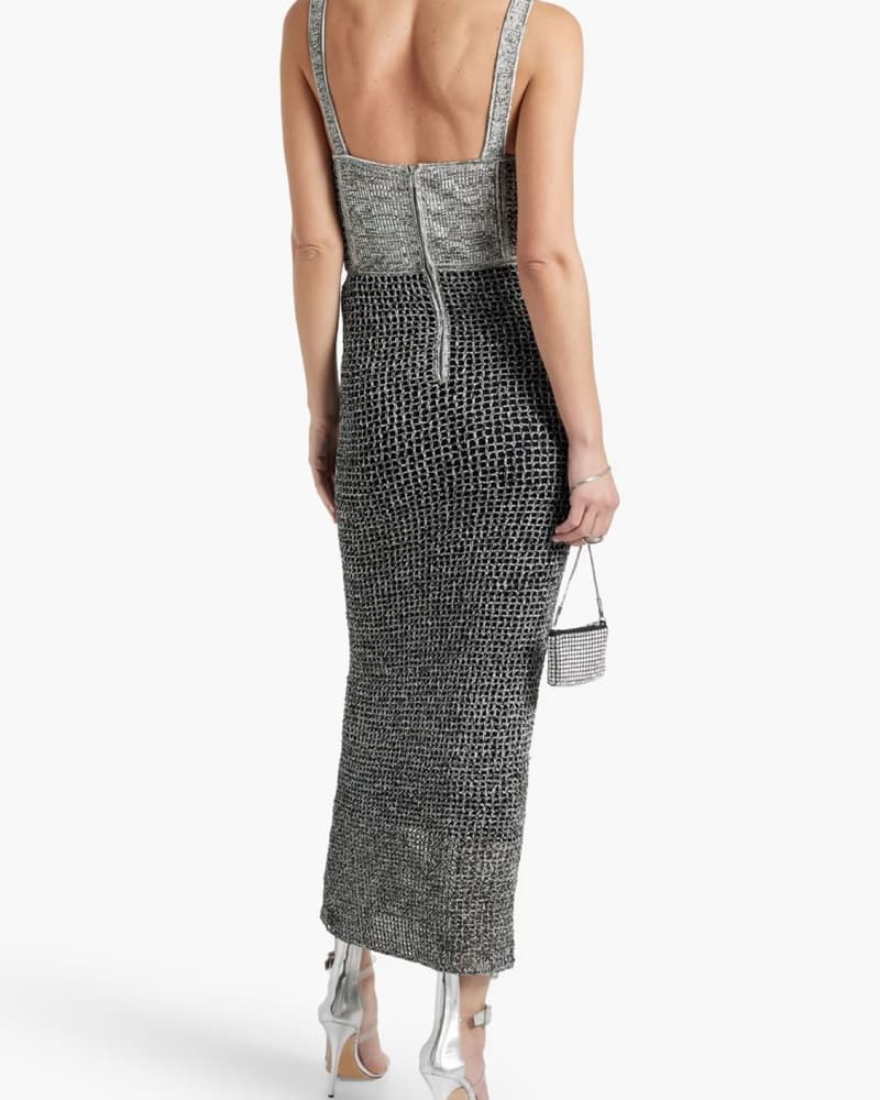 DION LEE Marled open-knit midi dress - Image 2