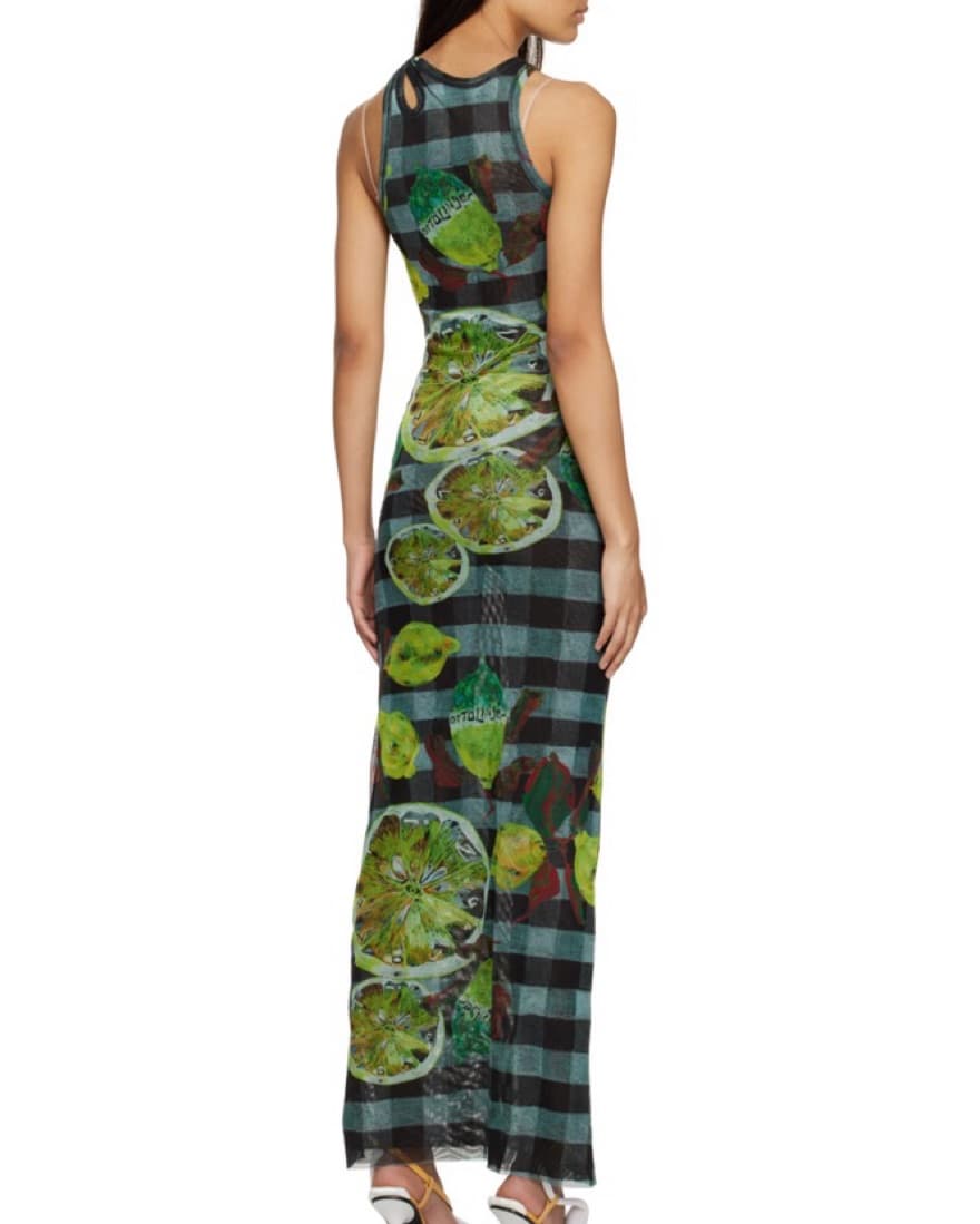 Ottolinger Blue Lemon Gingham Maxi Dress - Image 2