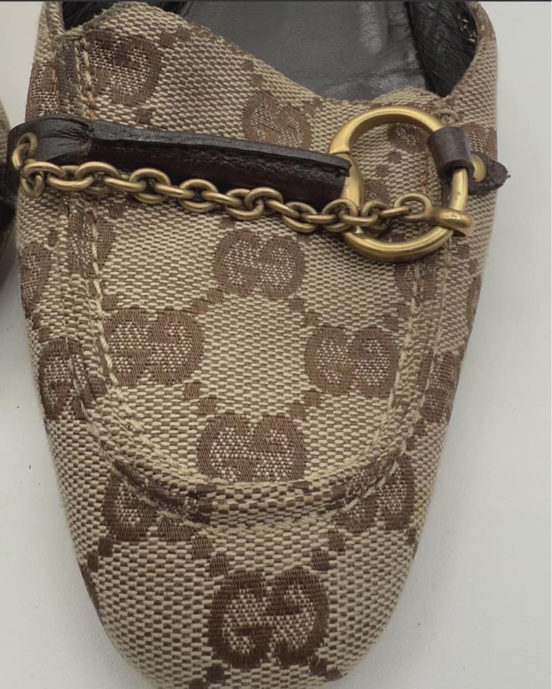 Vintage Gucci GG Logo Mules - Image 2