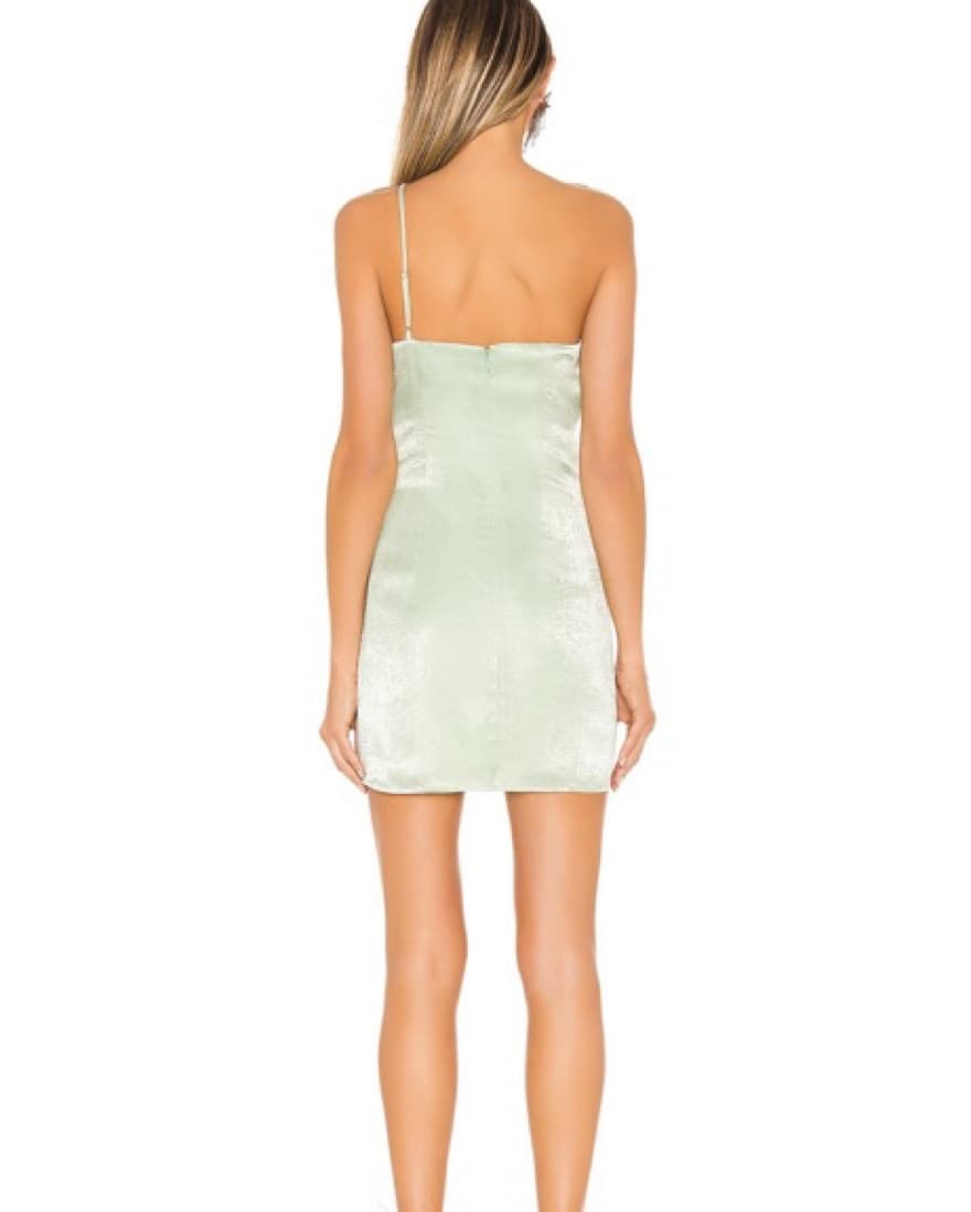 Mint green satin dress - Image 2
