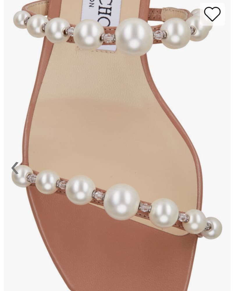 Jimmy Choo Pearl Block Heel Pink / White - Image 3