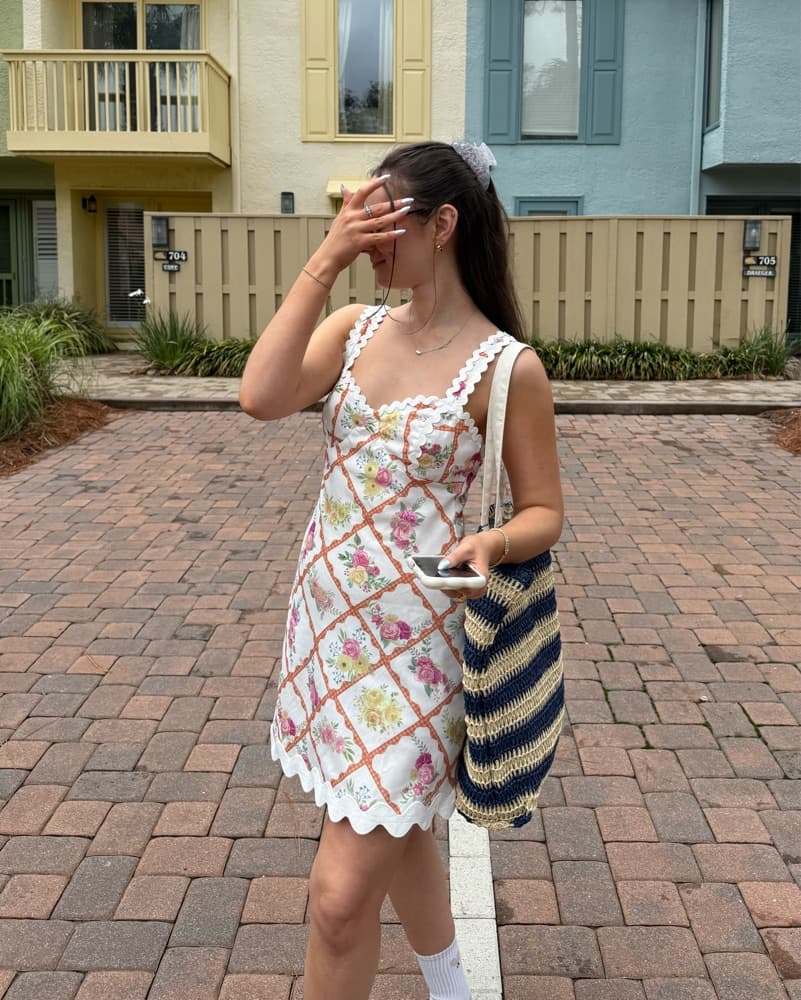 Selfie Leslie White Floral Dress - Image 2